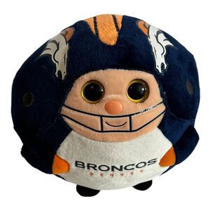 Ty‎ Beanie Ballz NFL Denver Broncos Plush Stuffed Animal 7" Football Souvenir
